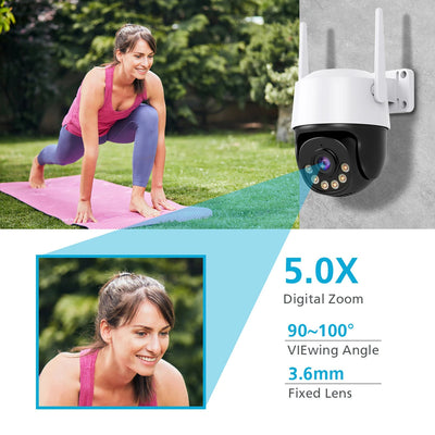 Monocular Ball Q19B Black And White 4K 8MP Network Camera