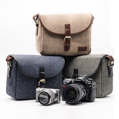 University Style Casual Mirrorless Camera DSLR Camera Bag Crossbody Bag One Machine 1 Mirror 2 Mirror Photography Bag SLR Camera Bag Backpack