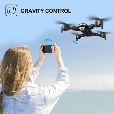 DE 4DRC V12 Drohne HD 4K-Weitwinkel-Dual-Kamera Tragbarer Faltbarer RC-Quadcopter,